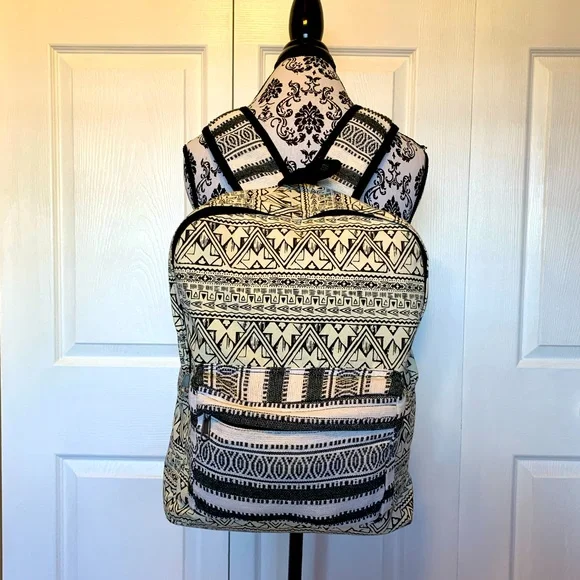 EARTHBOUND Butterfly Embroidered Tan Backpack Earthbound Backpack. - Gem main image 2
